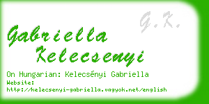gabriella kelecsenyi business card